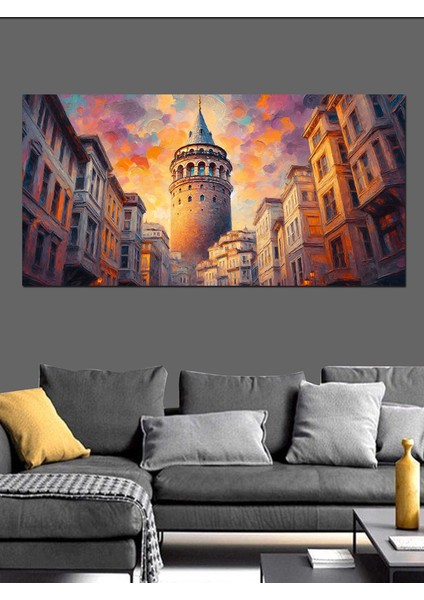 Kanvas Tablo Galata Kulesi Sokakları
