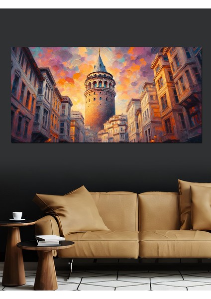 Kanvas Tablo Galata Kulesi Sokakları