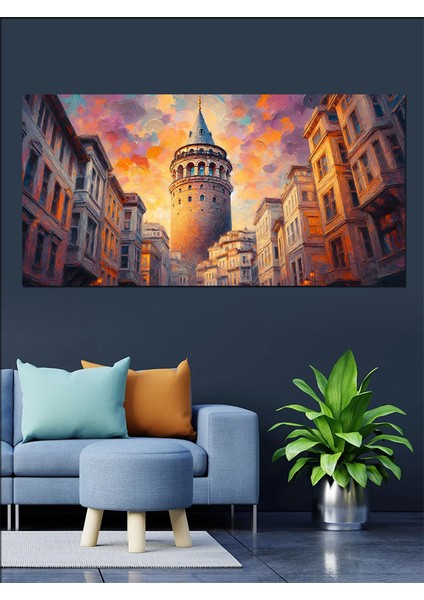 Kanvas Tablo Galata Kulesi Sokakları