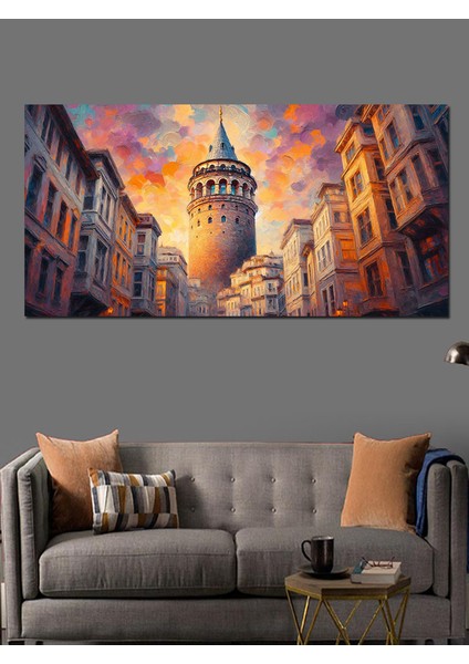 Kanvas Tablo Galata Kulesi Sokakları
