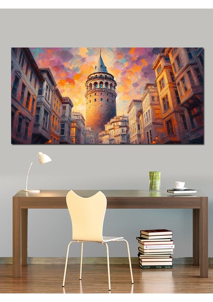 Kanvas Tablo Galata Kulesi Sokakları