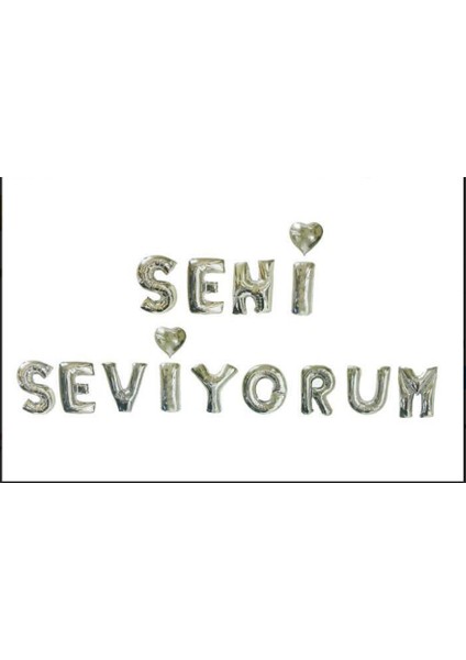 Ipek Hobi Gümüş Folyo Balon Seni Seviyorum 16inc