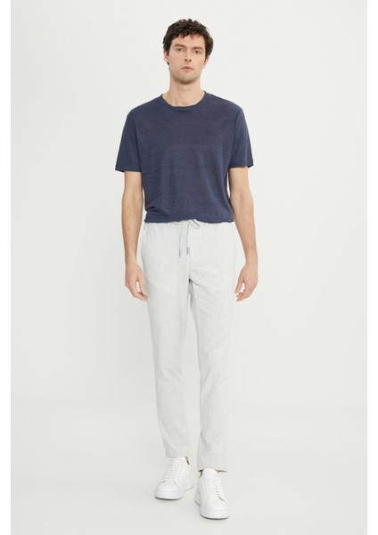 Slim Fit Dar Kesim Beli Bağlamalı Yan Cepli Esnek Pantolon modelleri