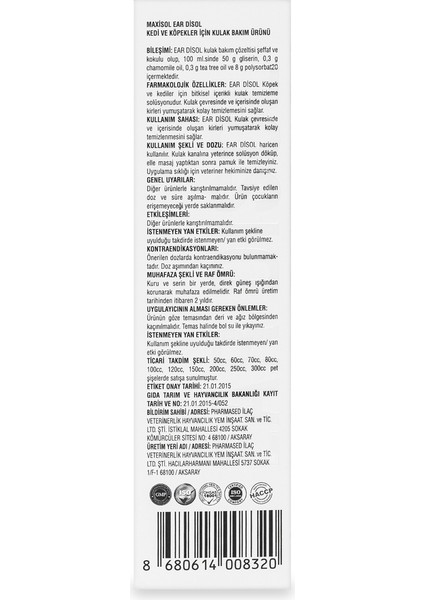Tedypet Kulak Bakım Solüsyonu – Kedi & Köpekler İçin Hassas Temizlik