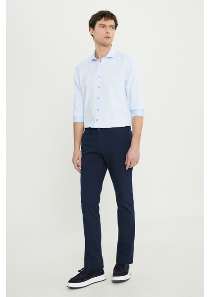 Pamuklu Slim Fit Dar Kesim Armürlü Yan Cepli Esnek Casual Pantolon modelleri