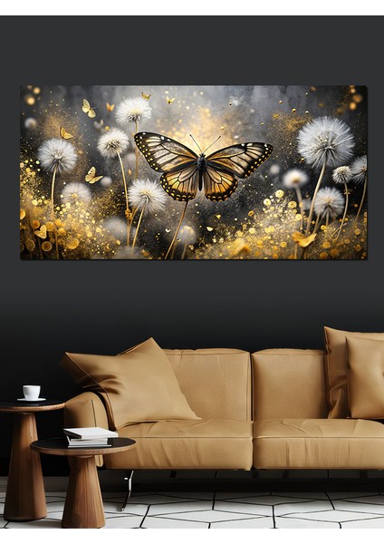 Kanvas Tablo Papatya ve Kelebek modelleri