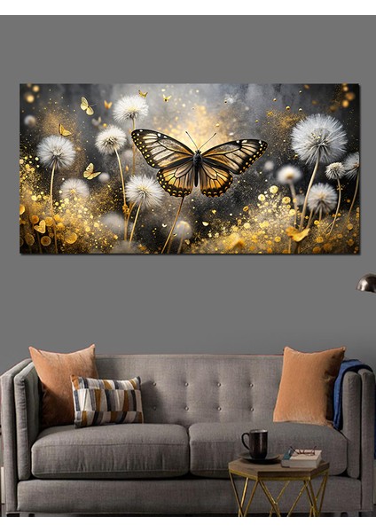Kanvas Tablo Papatya ve Kelebek indirimleri
