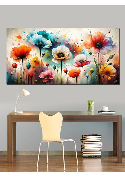 Kanvas Tablo Pastel Tonlarda Gelincikler