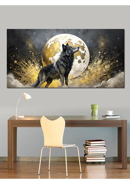 Kanvas Tablo Ayışığında Kurt modelleri