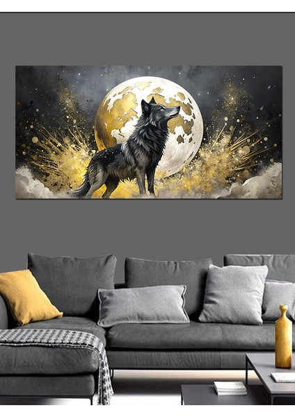 Kanvas Tablo Ayışığında Kurt fırsatları