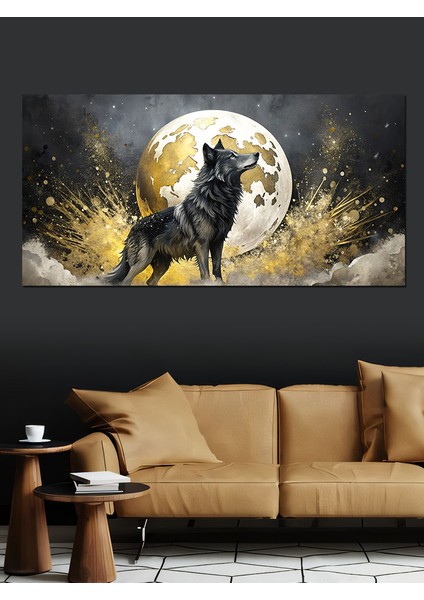 Kanvas Tablo Ayışığında Kurt indirimleri