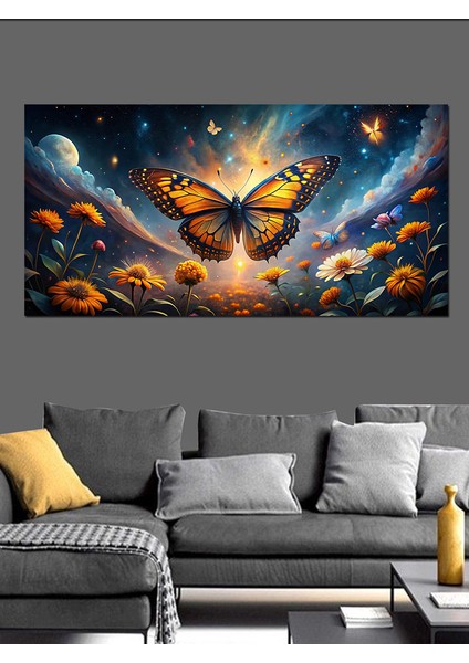 Kanvas Tablo Gökyüzünde Kelebek