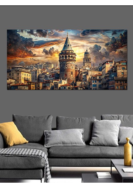 Kanvas Tablo Galata Kulesi Manzarası