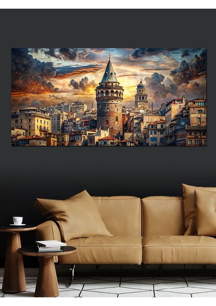 Kanvas Tablo Galata Kulesi Manzarası