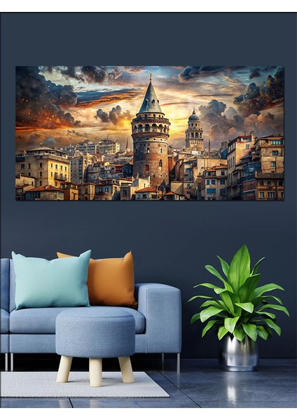 Kanvas Tablo Galata Kulesi Manzarası