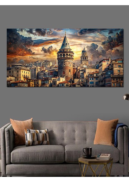 Kanvas Tablo Galata Kulesi Manzarası