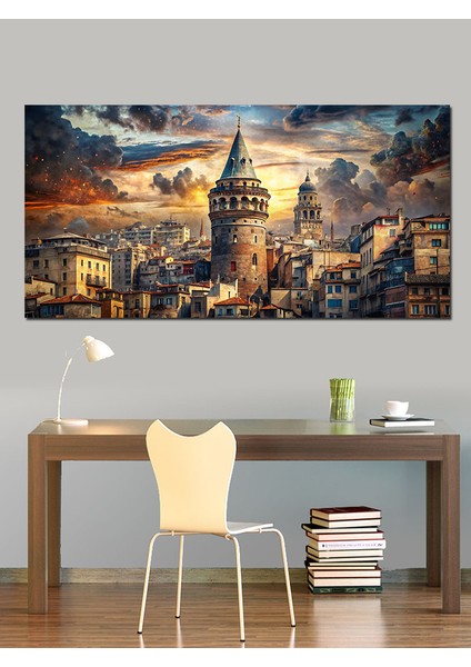 Kanvas Tablo Galata Kulesi Manzarası