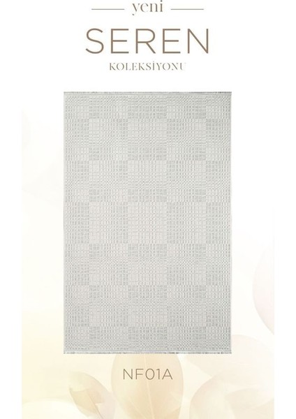 Seren NF01A Krem Gri Akrilik Silinebilir Yumuşak Leke Tutmaz Halı modelleri