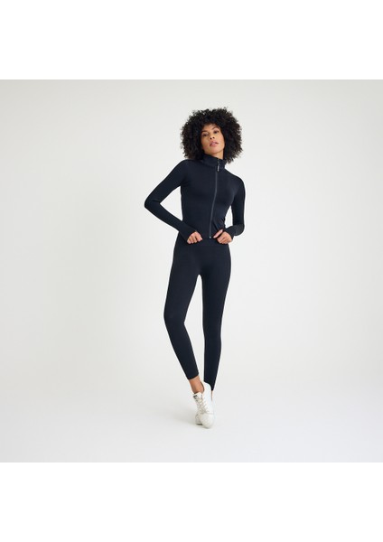 2'li Takım Parmak Geçmeli Spor Ceket ve Push Up Etkili Tayt (Günlük/yoga/pilates) modelleri