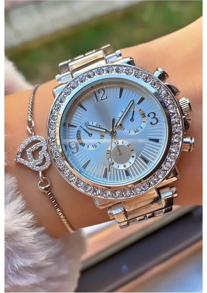 Taşlı Dekoratif Kadran Şık Kadın Kol Saati indirimleri