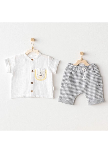 Erkek Bebek Takım 2 Parça Set Little King AC25814