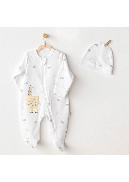 Erkek Çocuk Tulum Takim Romper Hat Set Little King AC25803
