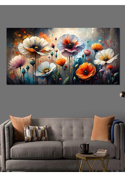 Kanvas Tablo Renkli Gelincik Çiçekleri