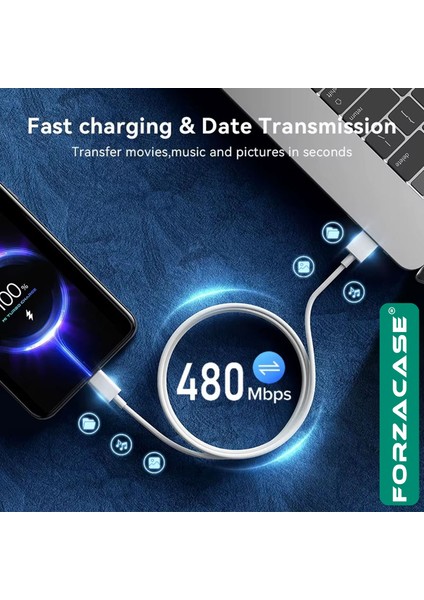 Galaxy Tab A9 Serisi ile Uyumlu Hızlı Şarj Destekli 67W Type-C USB Şarj Cihazı Seti FC996