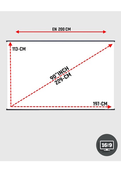 EN200CM BOY115CM Projeksiyon Perdesi Duvar Askılı Taşınabilir Yeni Akıllı Kumaş Işık Geçirmez 4k-8k modelleri