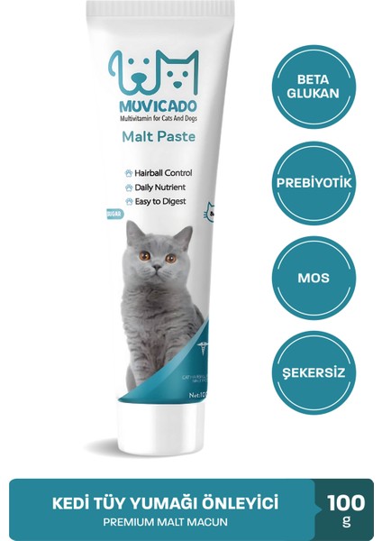 Kedi Maltı - Kediler Için Tüy Yumağı Önleyici - Malt Paste 100G