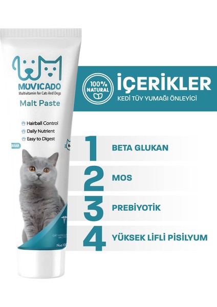 Kedi Maltı - Kediler Için Tüy Yumağı Önleyici - Malt Paste 100G