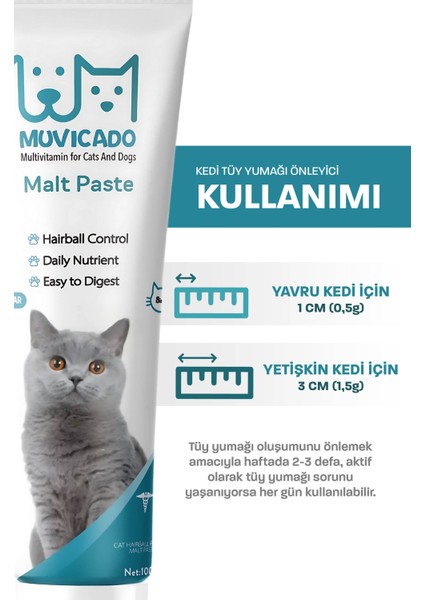 Kedi Maltı - Kediler Için Tüy Yumağı Önleyici - Malt Paste 100G