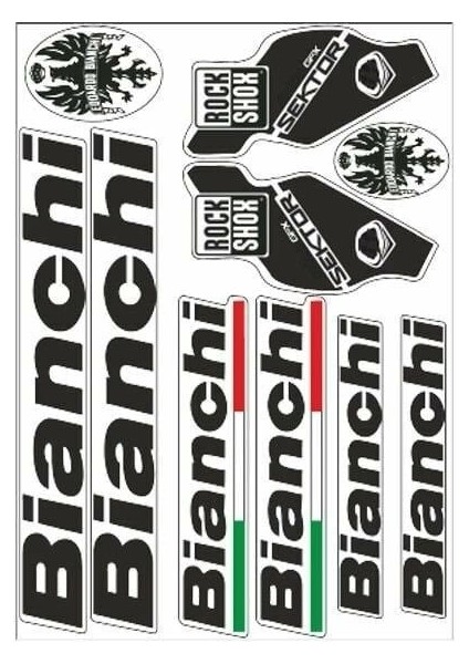 Gogo Bianchi 006 Siyah Bisiklet Sticker