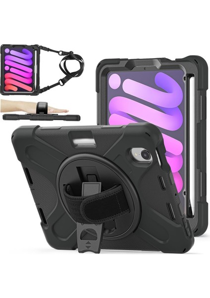 Apple iPad Mini (A17 Pro) 2024 Zırhlı Armour Defender Askılı Kılıf