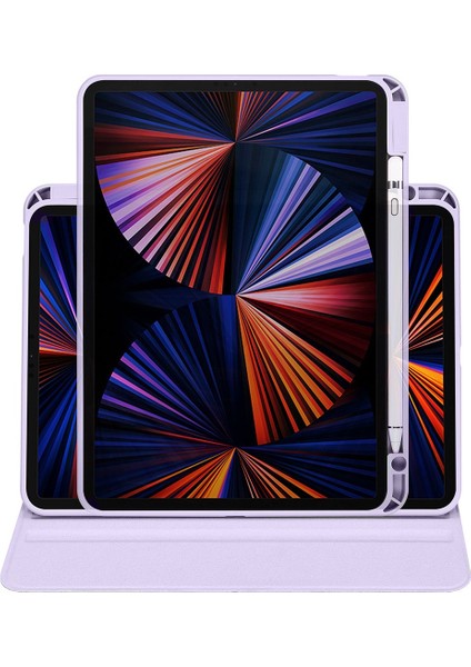 Apple iPad Air 11 Inc M3 (2025) Yatay ve Dikey Dönebilen Standlı Kalem Şarjına Uygun Darbe Dayanıklı Thermix Kılıf modelleri