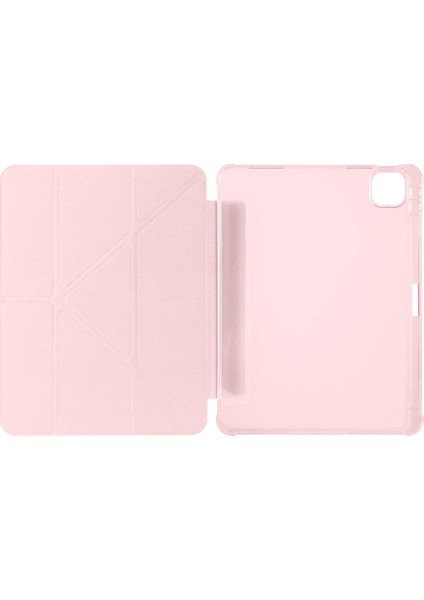 Apple iPad Air 11 M3 (2025) Yatay ve Dikey Standlı Antişok Köşe Korumalı Kalemlikli Origami Slikon Kılıf modelleri