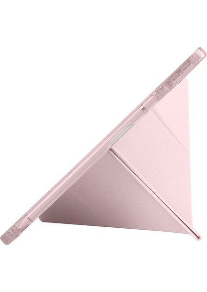 Apple iPad Air 11 M3 (2025) Yatay ve Dikey Standlı Antişok Köşe Korumalı Kalemlikli Origami Slikon Kılıf indirimleri