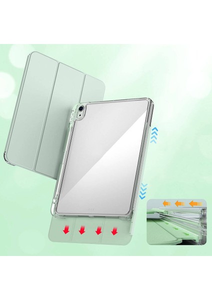 Apple iPad Air 11 M3 (2025) Manyetik Standlı Darbeye Dayanıklı Shockproof Kalemlikli Kızaklı Hybrid Kılıf fiyatları