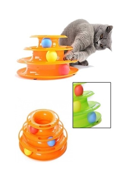 3 Katlı Kedi Oyuncağı