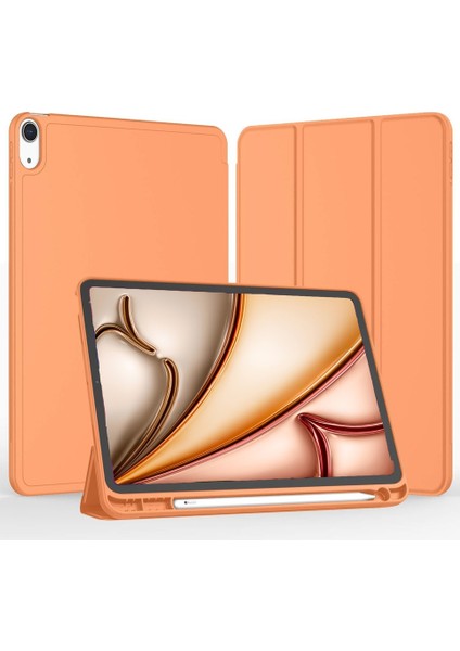Apple iPad Air 11 M3 (2025) Kalemlikli Uyku Modlu Yatay Standlı Stromix Smart Kılıf