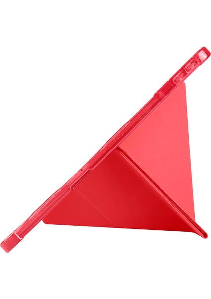 Apple iPad Air 11 M3 (2025) Yatay ve Dikey Standlı Antişok Köşe Korumalı Kalemlikli Origami Slikon Kılıf indirimleri