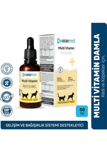 Multi Vitamin Damla 50 ml - Kemik ve Kas Gelişimi Vitamin Takviyesi