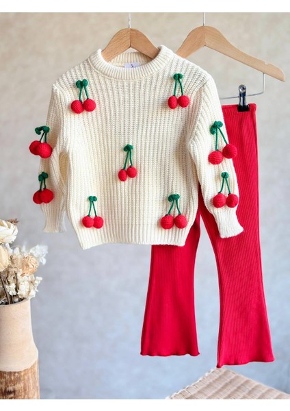 Kiraz Detay Triko Takım modelleri