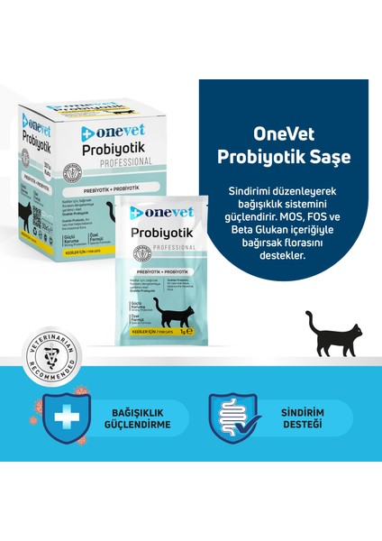 Kedi Probiyotik Şase Sindirmeye Destek Vitamin Takviyesi 30 Adet 1 gr