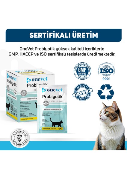 Kedi Probiyotik Şase Sindirmeye Destek Vitamin Takviyesi 30 Adet 1 gr