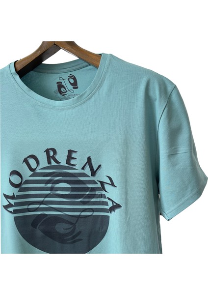 Regular Bisiklet Yaka Baskılı T-Shirt.