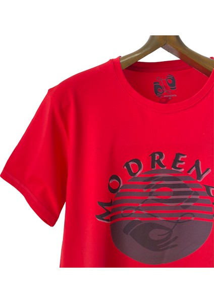 Regular Bisiklet Yaka Baskılı T-Shirt. fiyatları