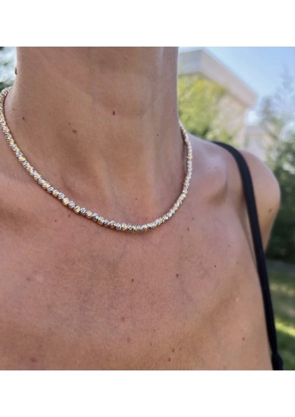 Gümüş Silver Rengi Dorika Kolye