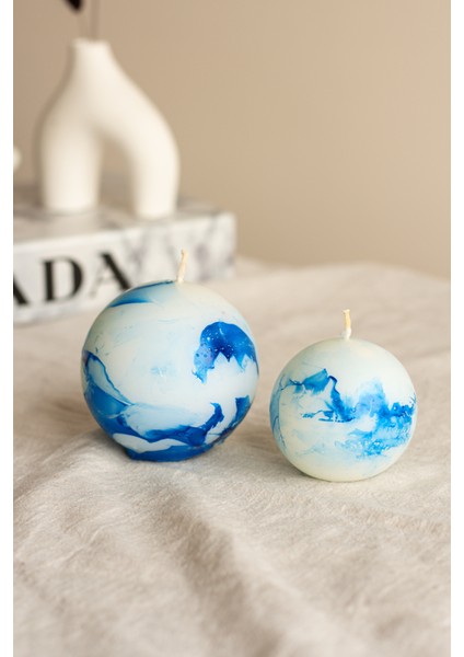 2' Li Mermer Desenli Dekoratif Top Mum