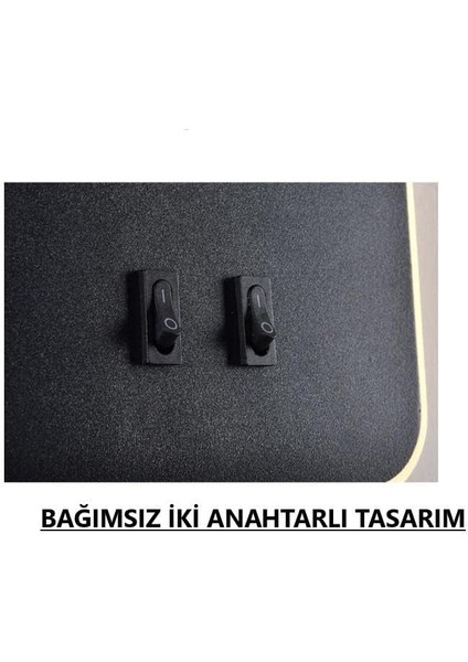 Cata Tuvalu Ev-Yatak-Oturma-Çalışma-Okuma Odası Aydınlatma Iki Anahtarı ile LED Duvar Lamba 13 Watt Siyah Aplik modelleri